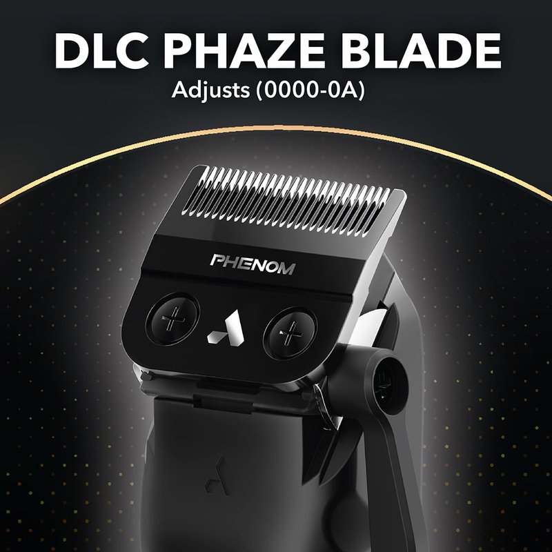 Andis 562312 Phenom Professional Corded/Cordless Hair Clipper, Adjustable Phaze Blade, Close Cutting, Gold