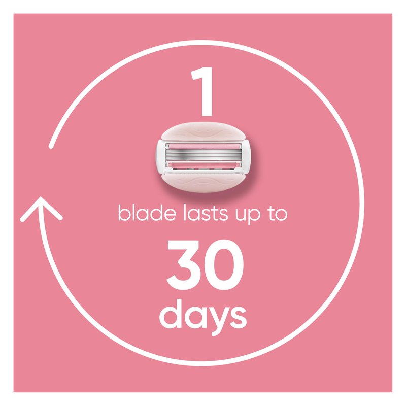 Gillette Venus ComfortGlide White Tea Women's Razor Refills, 4 Refill Cartridges, Fits Venus Reusable Razor Handles, 3-Bladed with Built-in Shave Gel Bars
