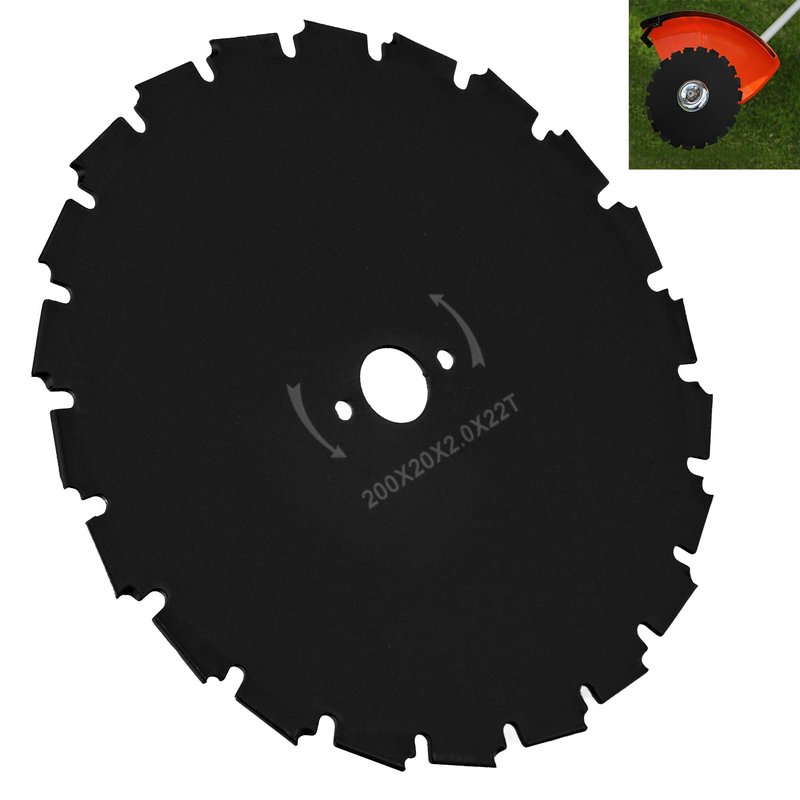 99944200131 20 mm Bore 22 Tooth, 8" Steel Brushcutter Blade Compatible with Echo SRM-210 SRM-225 SRM-230 SRM-260 SRM-265 SRM-280 SRM-311 SRM-340 SRM-400 SRM-410 Trimmers