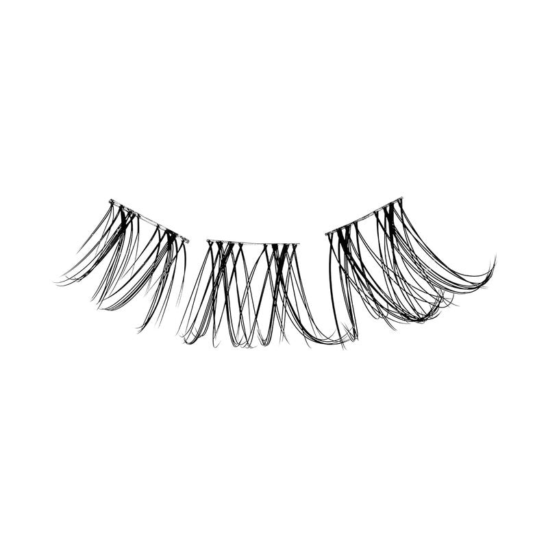 Falscara Soft Wispy Lash Clusters Kit | At-Home 36 Clear Band Extensions, 10mm-14mm, Reusable Up to 14 Days