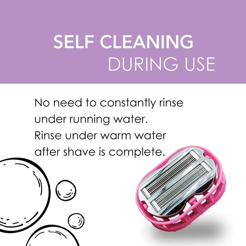 Premium Omnishaver with Pink Travel Case - The Fastest Way to Shave Head, Legs, Arms, Body, an Alternative to Disposable Shaving Razors Self Cleans & Strops During Use | Bald Head Shaver for Women