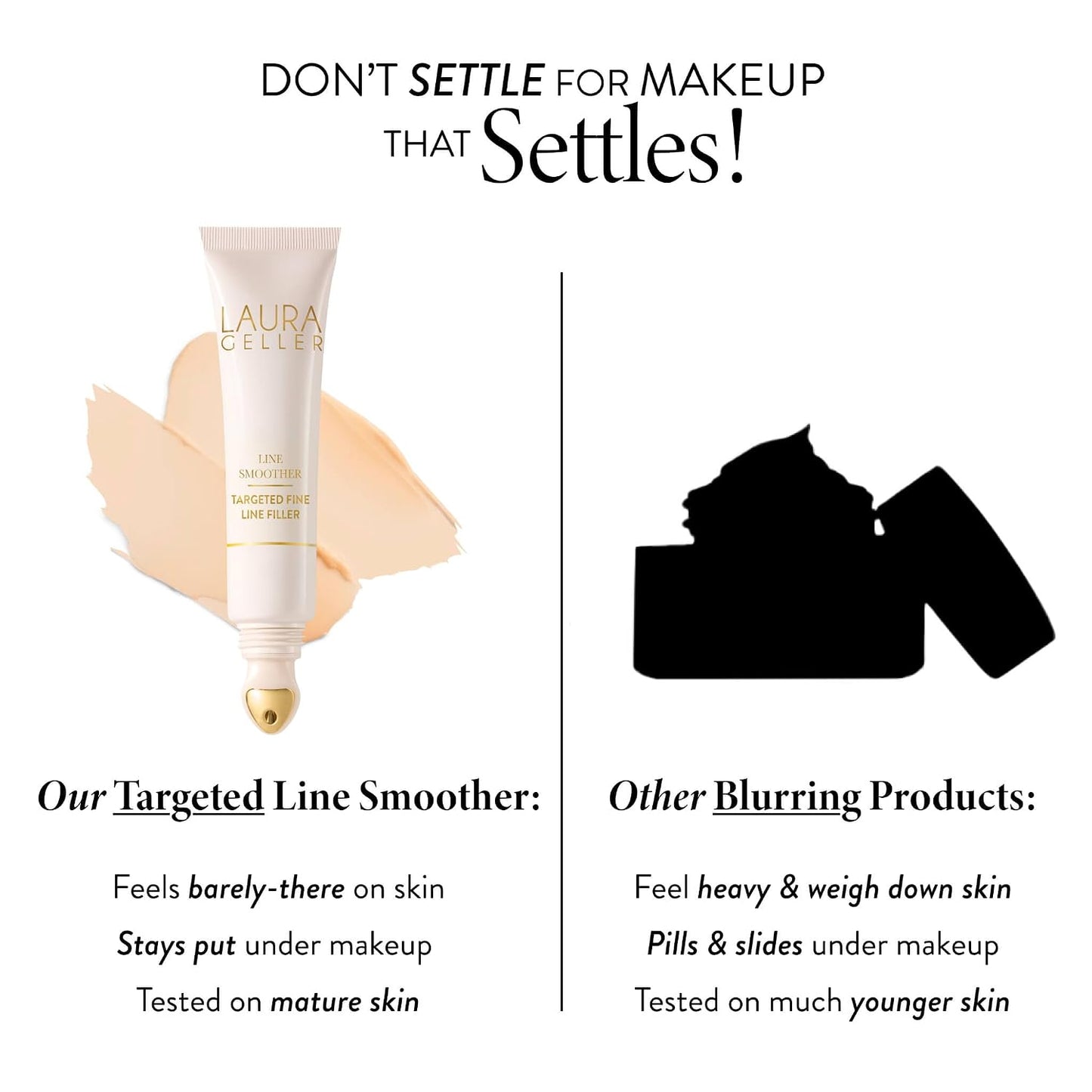 Laura Geller Targeted Fine Line Blurring Primer - Smooths Wrinkles & Pores | Tinted with Vitamin C & Niacinamide for Mature Skin
