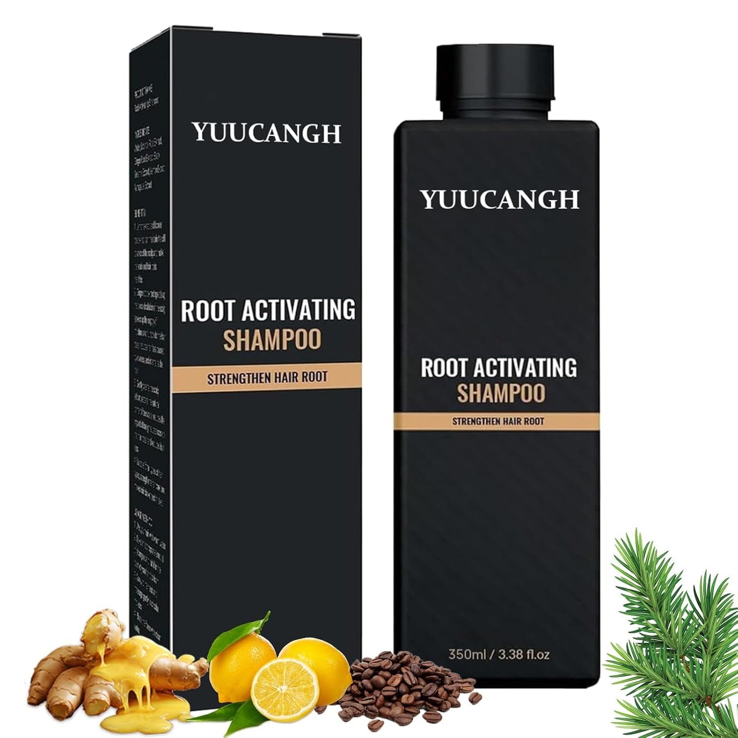 YUUCANGH Root Activator Shampoo for Men, Anti-Hair Loss Natural Formula