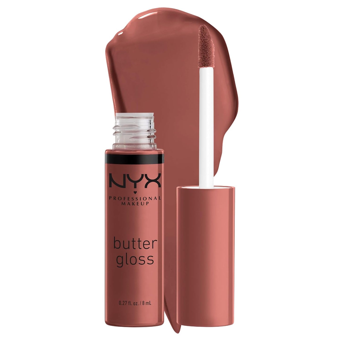 NYX Butter Gloss - Non-Sticky Brown Sugar Lip Gloss Trio | 3 Flavors: Sugar High, Spiked Toffee, Butterscotch