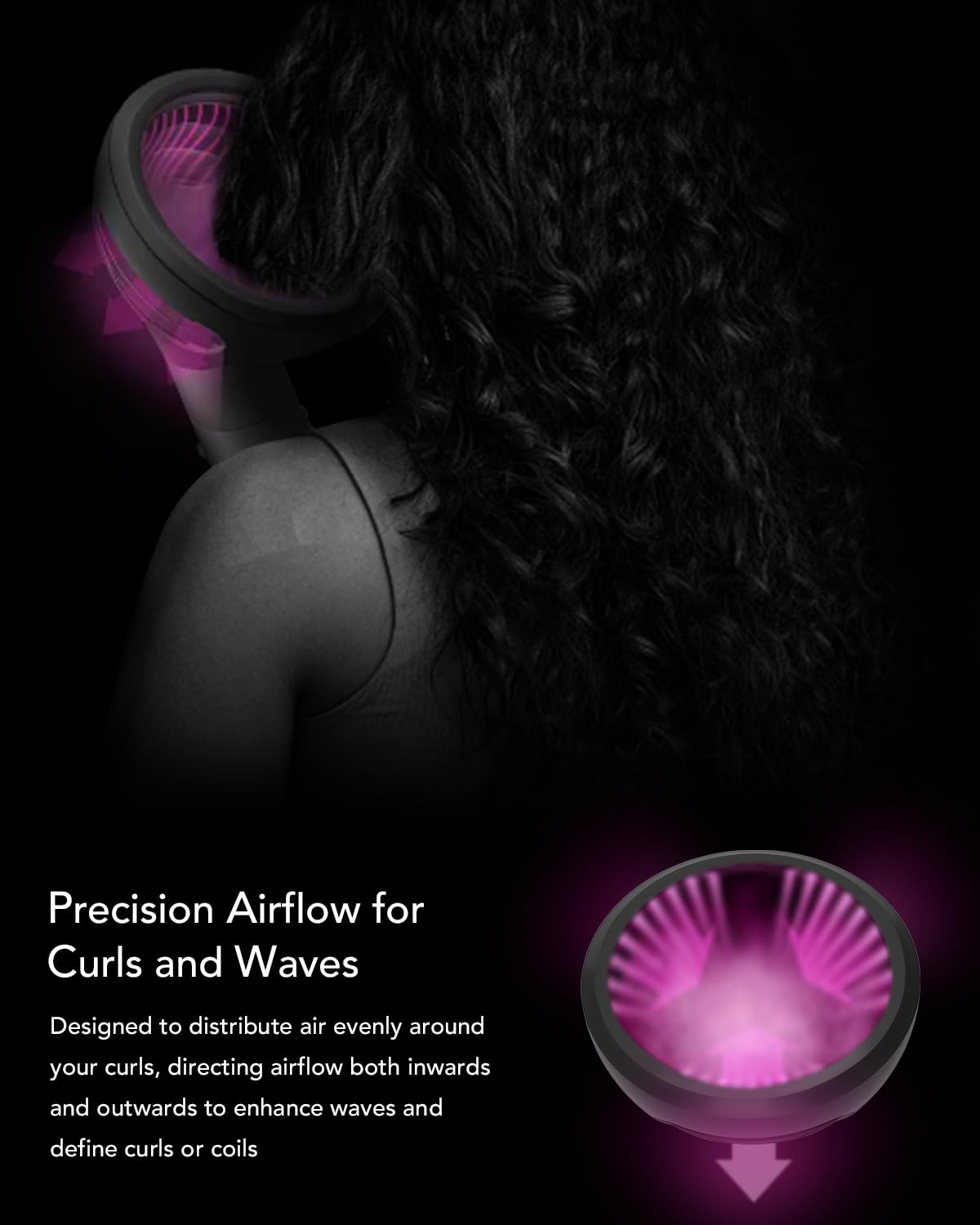 Dyson Wave & Curl Diffuser Attachment - Upgraded Nozzle for Airwrap HS01 HS05 HS08 | Perfect for Wavy, Curly, Coily Hair