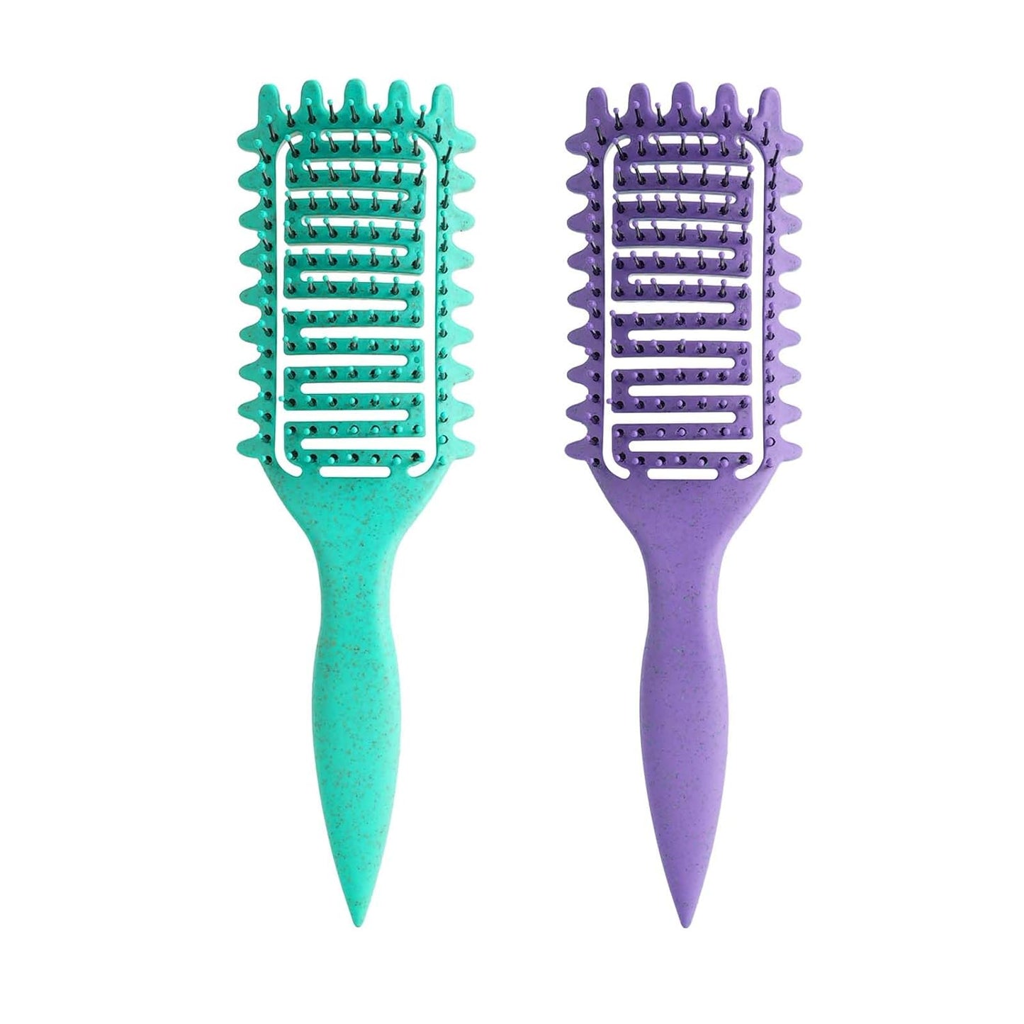 Curl Defining Brush - Vented Detangling Hair Brush for Curly Hair | Lightweight & Curved Design (Pink)