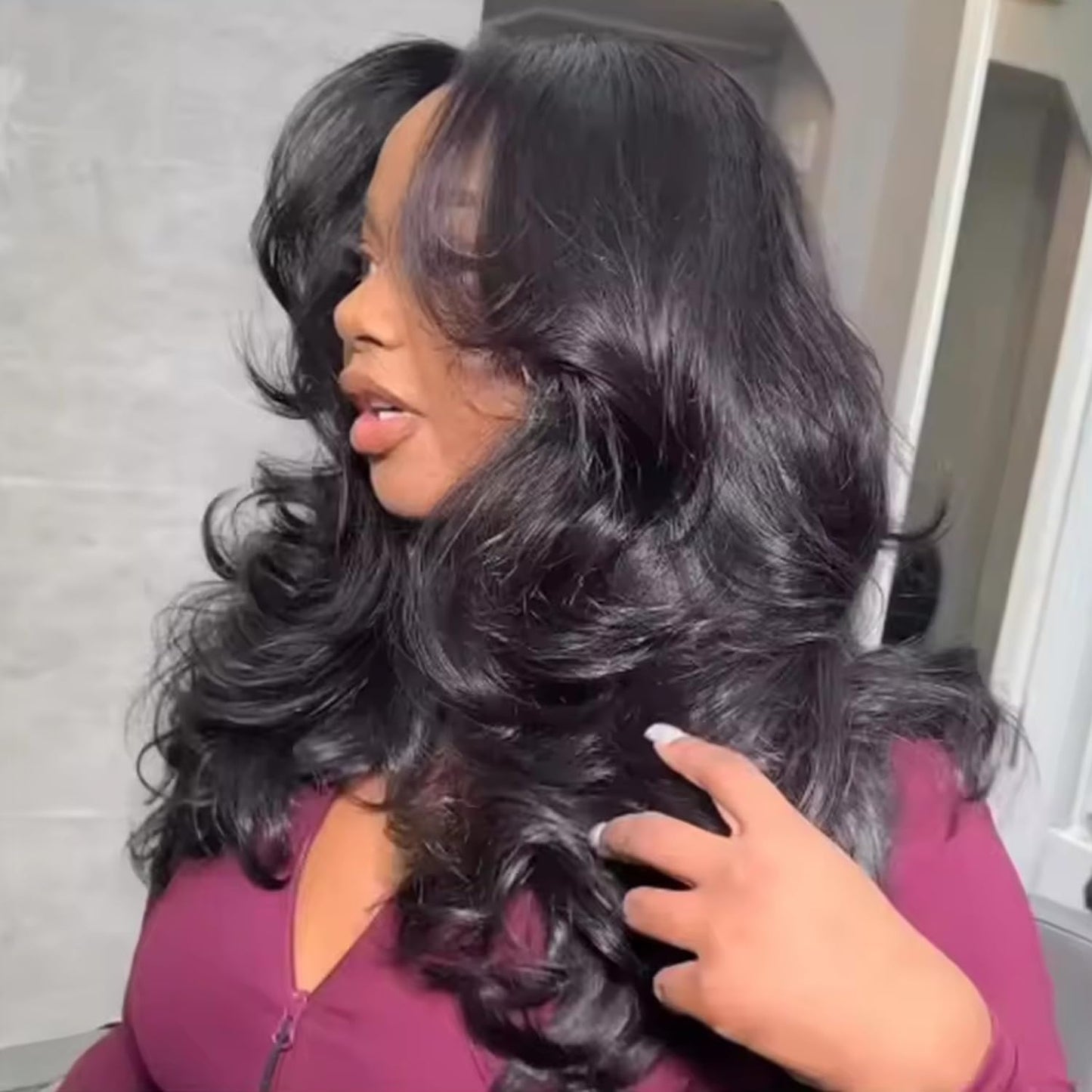30 Inch Body Wave Lace Front Wig - Glueless Pre-Cut Highlight Ombre 1B/30 | 220% Density for Women