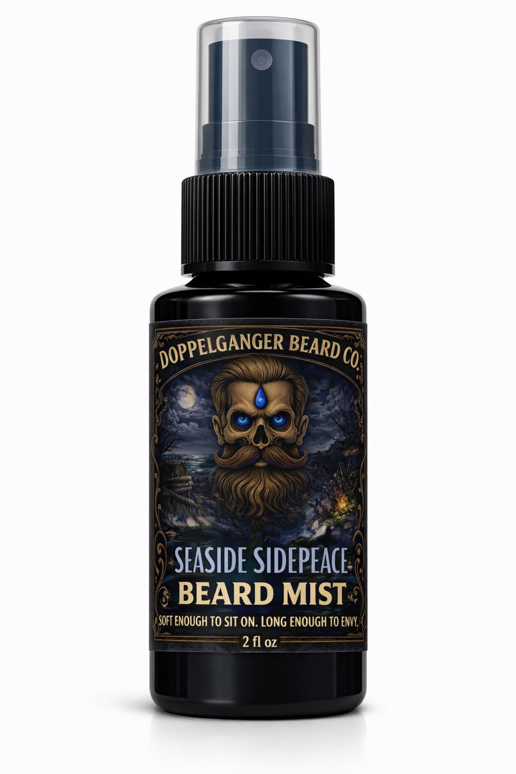 Beard Mist - Beard Cologne & Conditioning Spray for Men – Leave-In Beard Conditioner with Aloe & Jojoba – Hydrates, Softens, Reduces Itch & Never Feels Greasy (2oz, Seaside Sidepeace)