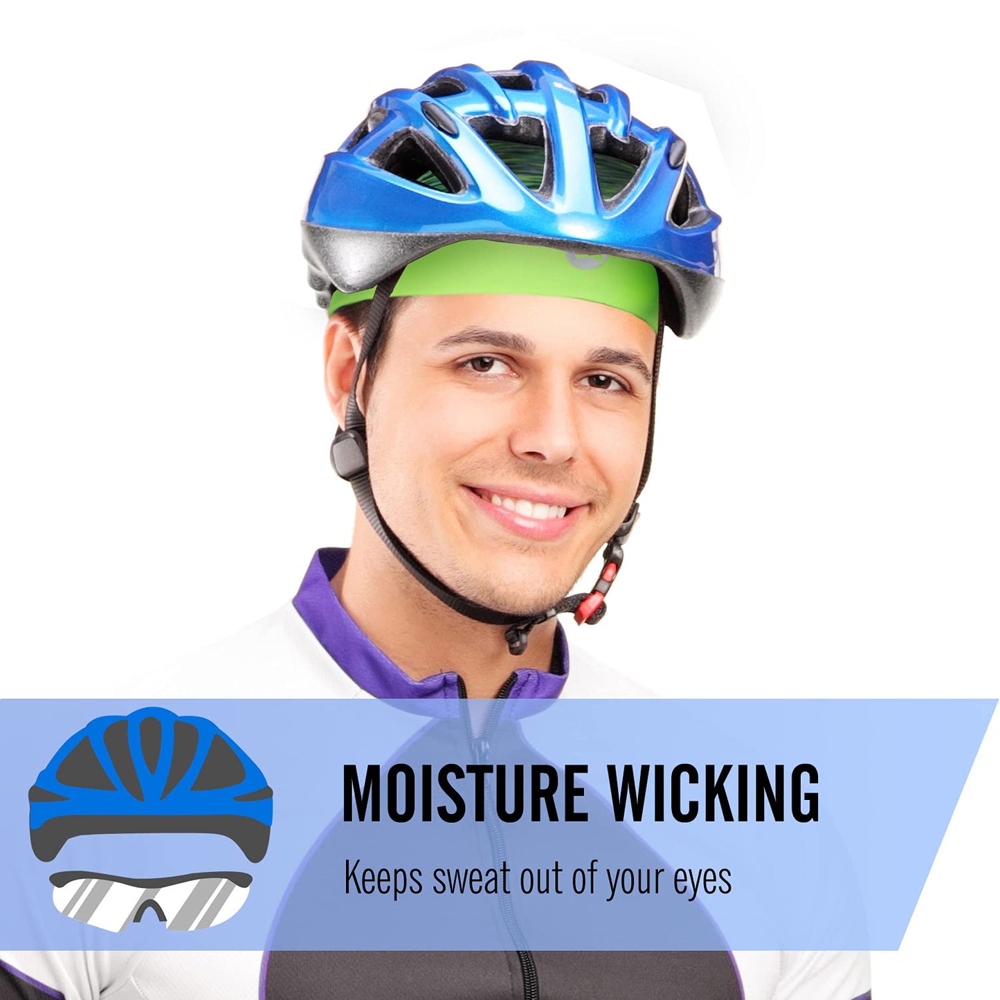 Low-Profile Cooling Helmet/Hard hat Liner, Stretch Working Cap, Summer Sweat Wicking Skull Cap, Running Beanie Sun Protection (Light Grey, 1)