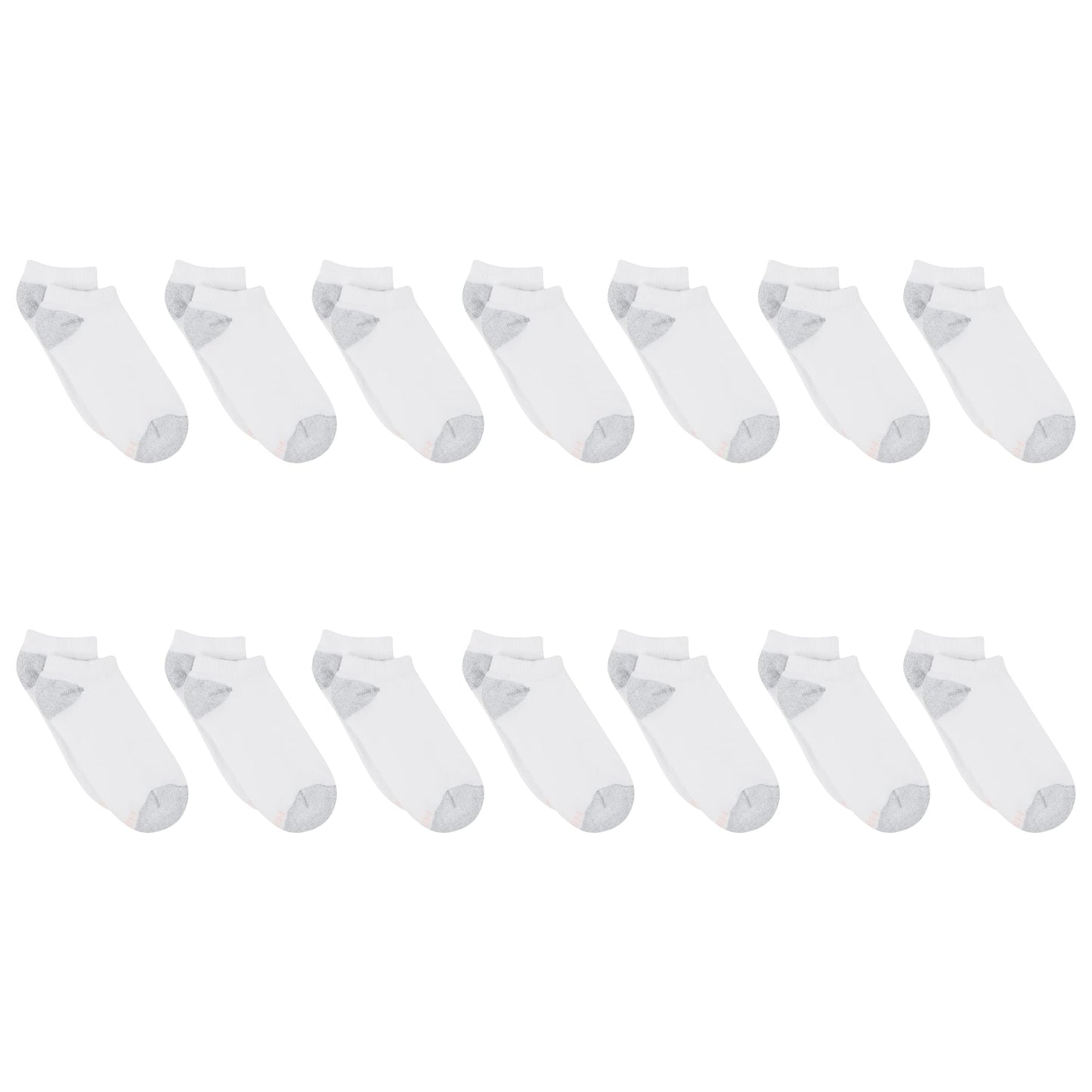 Hanes Womens Value Pack, No Show Soft Moisture-wicking Socks, Available In 10 And 14-packs, White - 14 Pack, 5-9 US