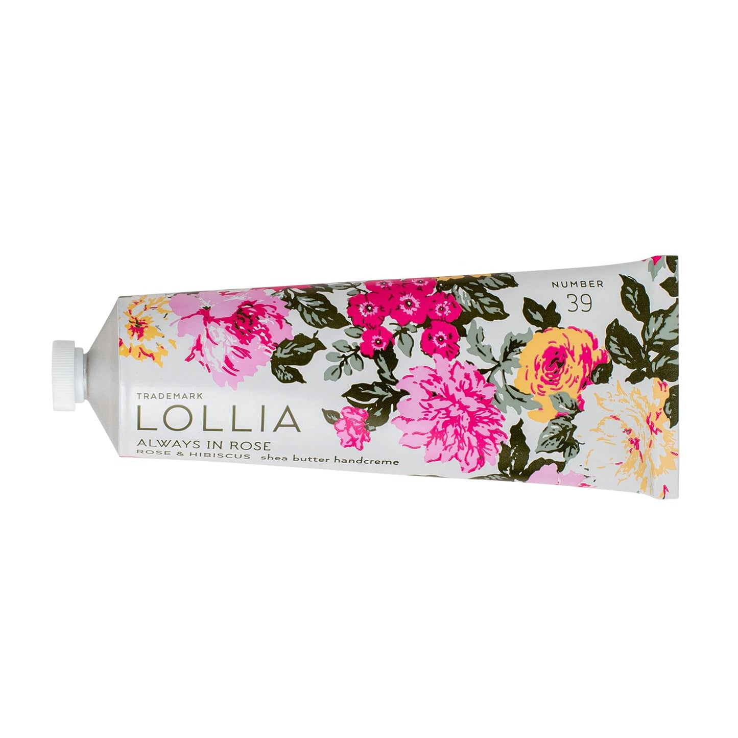 Lollia Always In Rose Hand Cream - Hydrating Rose & Hibiscus Lotion for Soft Skin | 4 oz.