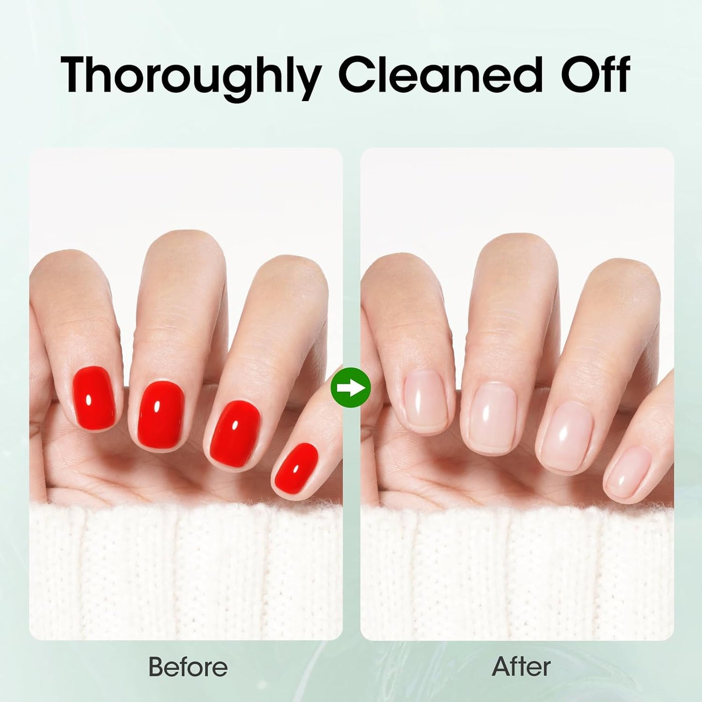 Gellen Nail Polish Remover Kit - Non-Acetone Jasmine Scent, 6.1 Fl Oz + 200 Lint-Free Wipes