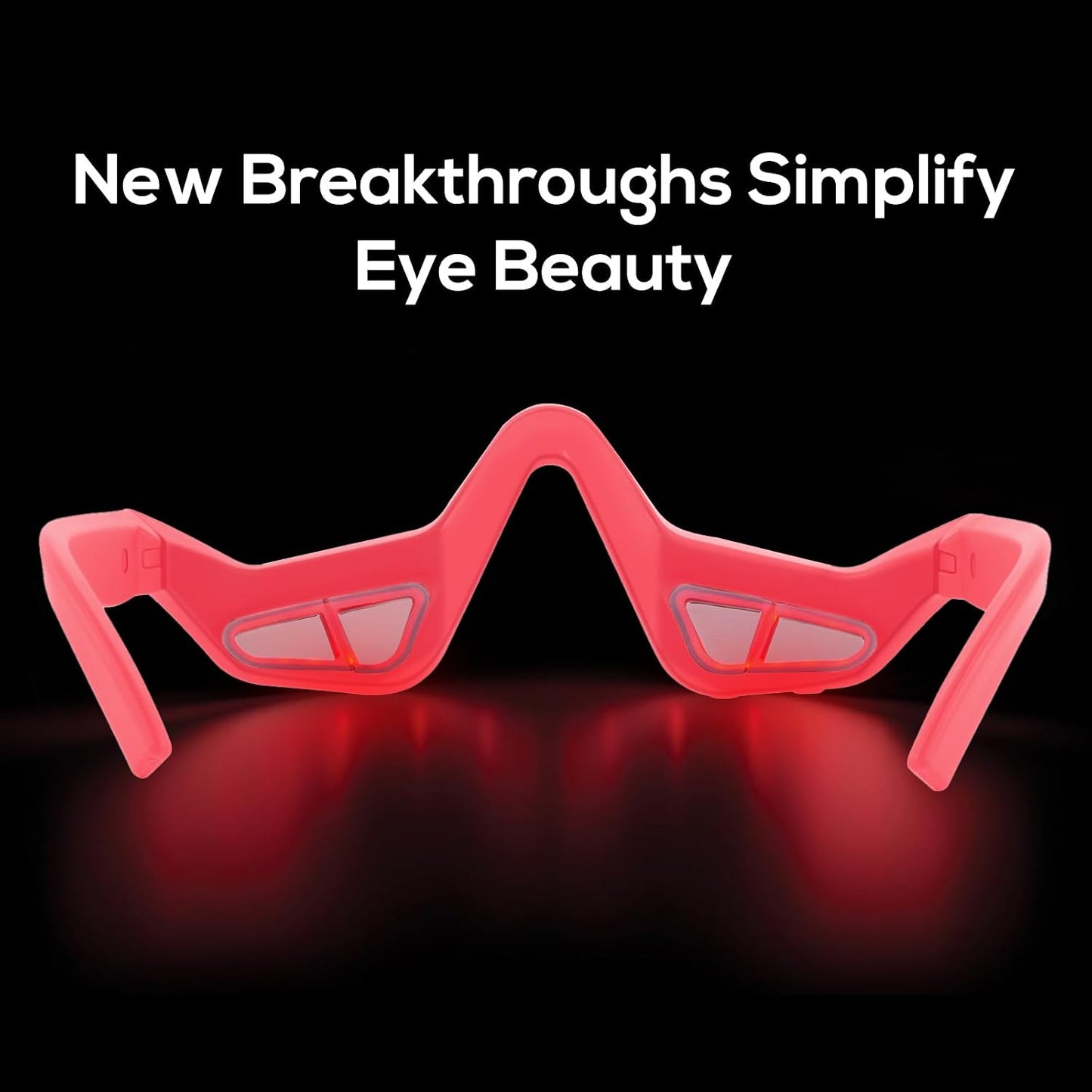 Under-Eye Red Light Therapy Device - Microcurrent Eye Massager for Puffiness & Eye Bags | Pink
