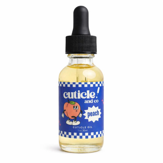 Cuticle & Co Peach Scented Cuticle Oil 1 oz – Professional Nail Manicure & Pedicure Care for Dry Cuticles – Hydrating Nail Treatment for Nails & Skin – Peach Scent