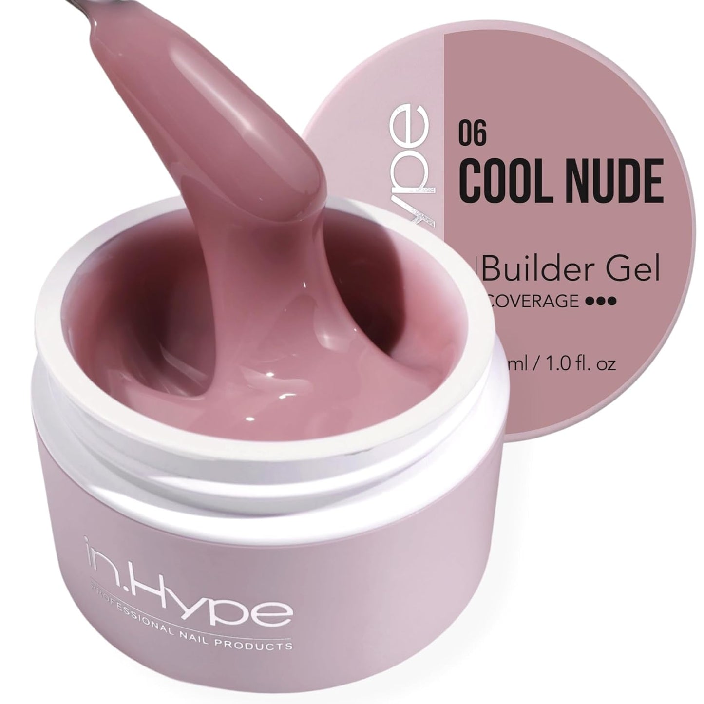 Professional Hard Builder Gel for Nail Extensions - UV/LED Formula | Baby Pink #3