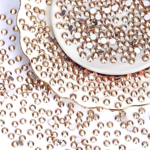 Golden Shadow Rhinestones Bulk - 10000PCS SS10 Flat Back Gems 2.7-2.9mm