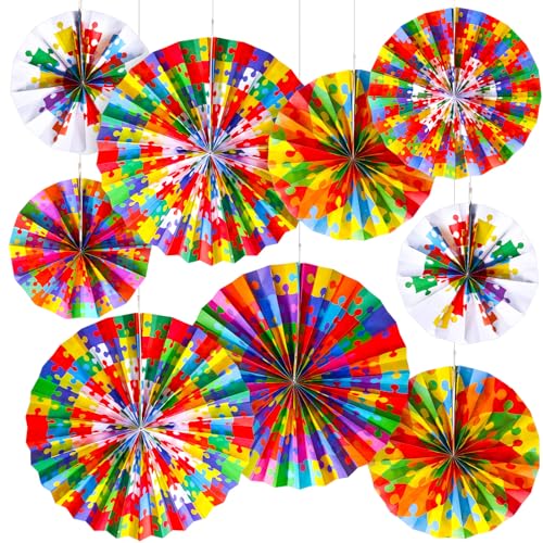 Outus 9-Piece Colorful Puzzle Bulletin Board Set for Classrooms