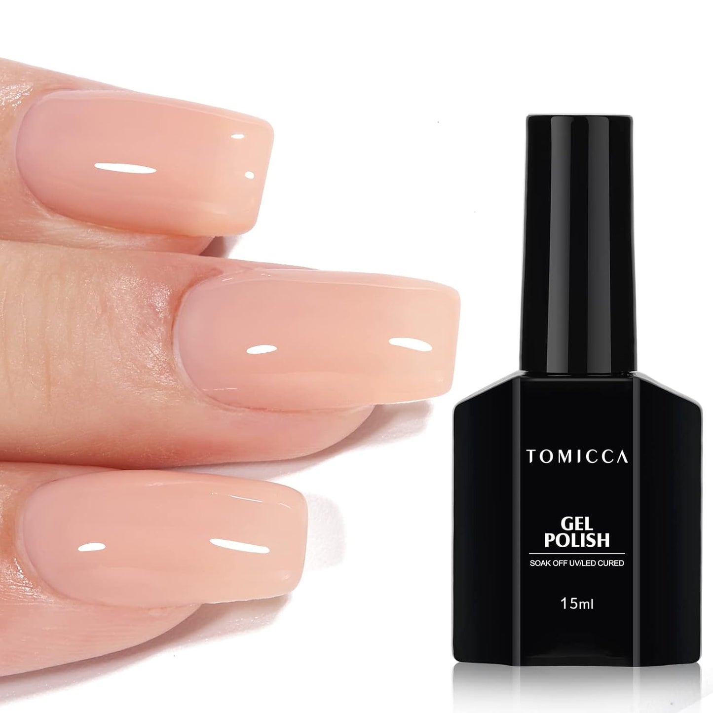 TOMICCA Gel Nail Polish - Dark Orange Autumn Winter Color | Long Lasting High Gloss Soak Off UV LED for DIY Manicure