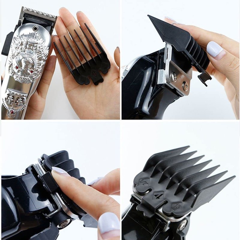 gofidin 10Pcs/Set Hair Clipper Combs Guide Kit 1.5-25mm Plastic Hair Trimmer Guards Barber Replacement Parts Universal Hair Salon Tool