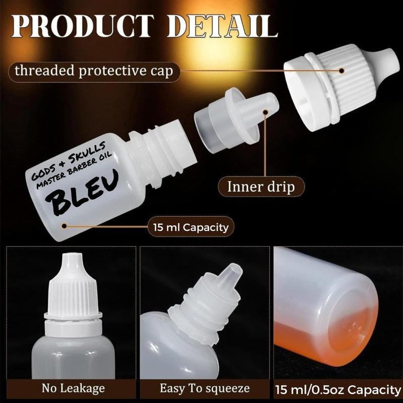 Anti-Aging Beard Oil for Men | Premium, Designer-Inspired Scents | 11 Natural Oils, Plant Retinol, Castor Oil for Growth | Masculine Luxury (Bleu)