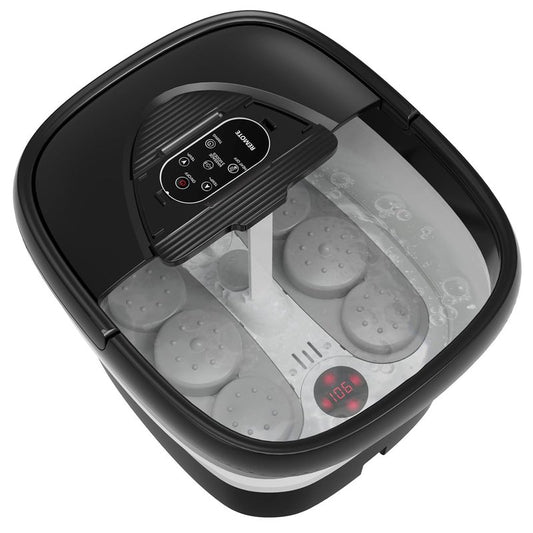 Collapsible Foot Spa - Heated Foot Bath Massager with Remote & 24 Shiatsu Massage Balls | Soothing Hot/Cold Water Soaking