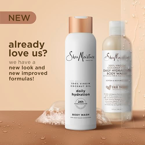 Shea Moisture Virgin Coconut Oil Body Wash 18 oz - Nourish & Replenish for Melanin-Rich Skin
