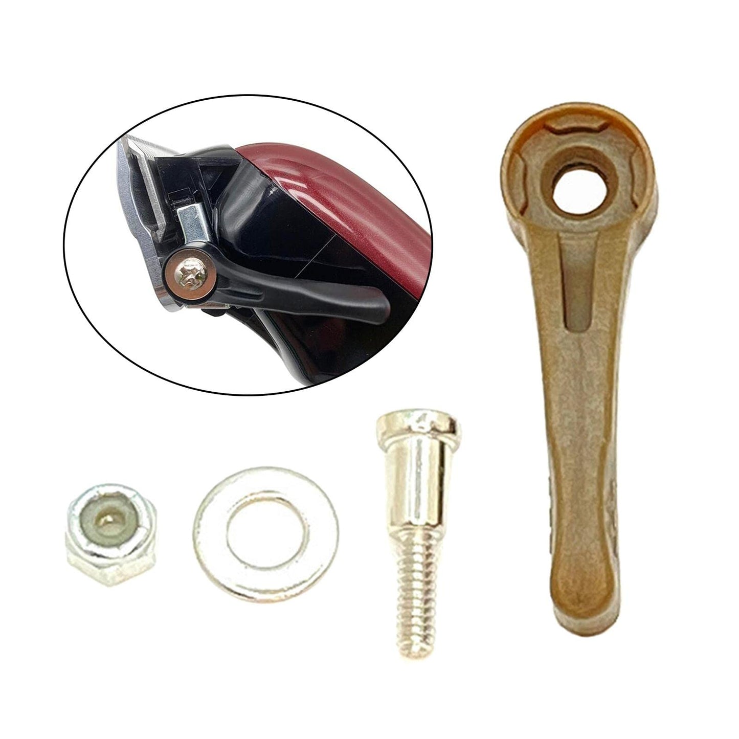 Generic Blade Adjustment Lever for Wahl 8148 8591 Assemble, Brown, 4.3cm