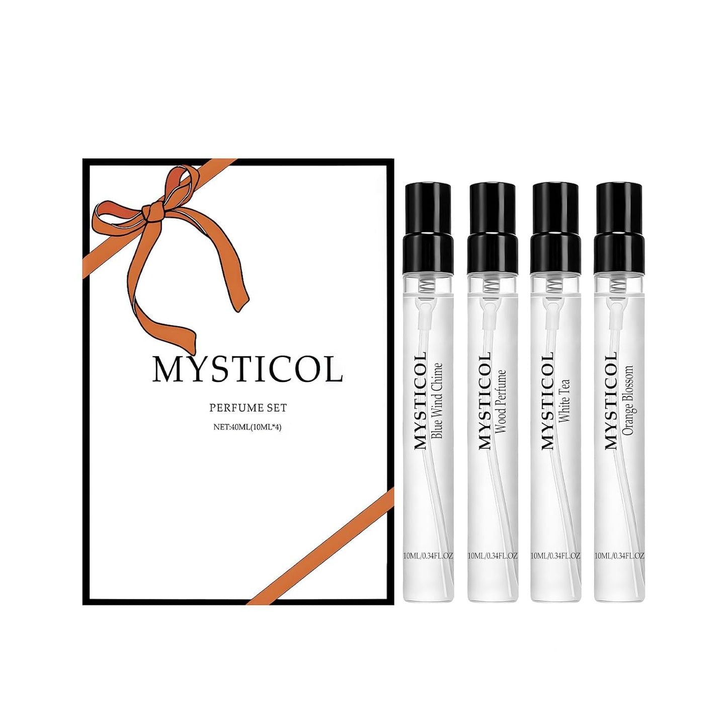 Women’s Perfume Discovery Set - 4 Travel-Size Floral, Citrus, Tea & Woody Scents | 10ml Each Eau de Toilette Gift Set