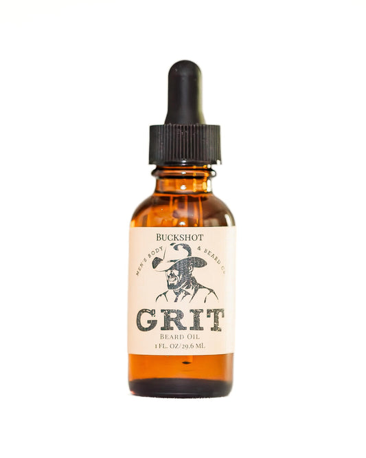 GRIT Outlaw Premium Beard Oil (1 Fl oz) | Coconut Oil, Vitamin E | Beard Oil for Grooming | Hydrating Conditioning Oils | Softens Brittle & Dry Facial Hair |