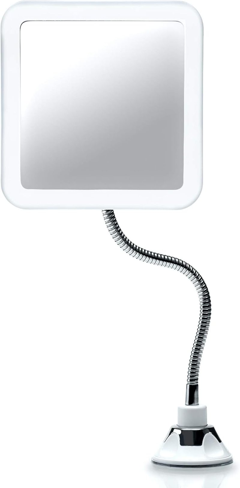 Fancii 10X LED Lighted Travel Makeup Mirror - Flexible Gooseneck, Cordless & Suction Lock