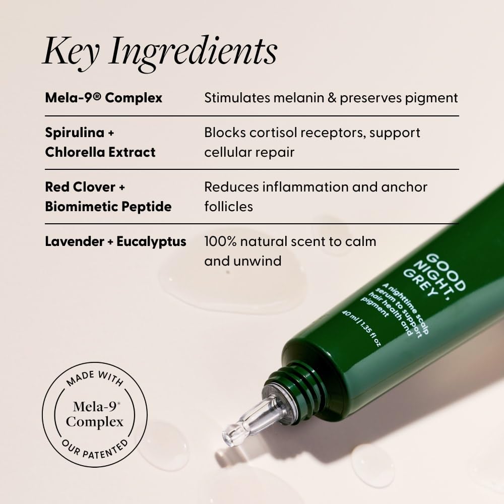 Good Night Scalp Serum - Overnight Treatment for Hair Density & Scalp Health | Lightweight, Oil-Free | 40ml