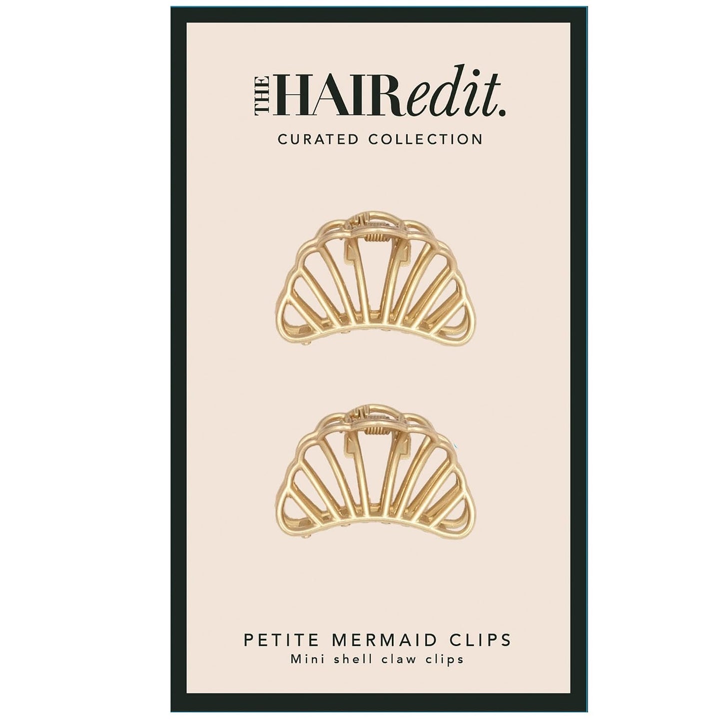 Gilded Mermaid Shell Claw Clips Set - Elegant Hair Accessories for All Hair Types