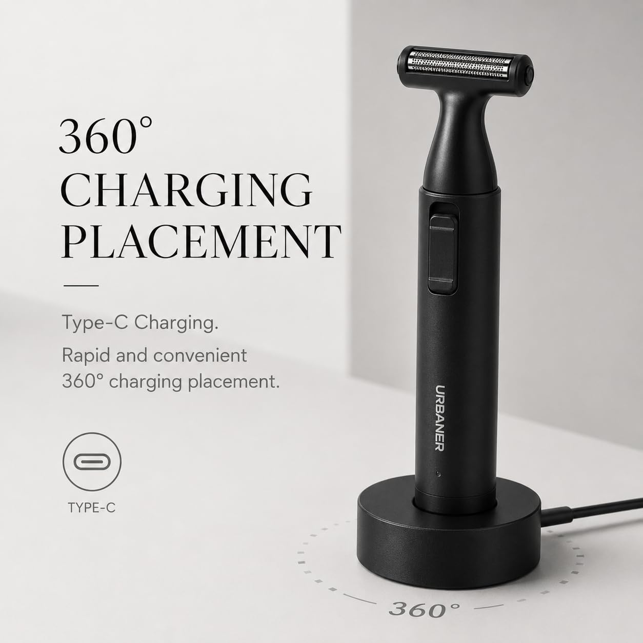 URBANER Nose Hair Trimmer for Men, Japanese Motor, USB Charger, IPX8 Waterproof, 4-in-1 Grooming Set, Ear and Nose Hair Trimmer, Eyebrows Trimmer, Portable Electric Shaver, Gifts MB-990