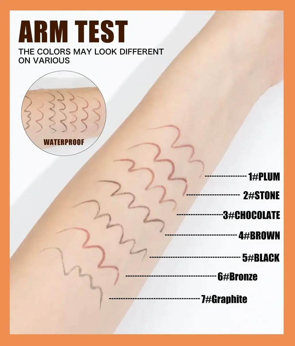 Waterproof Eyeliner Duo - 24HR Long-Lasting Precision Pencil | 1.5mm Tip, 7 Shades Available