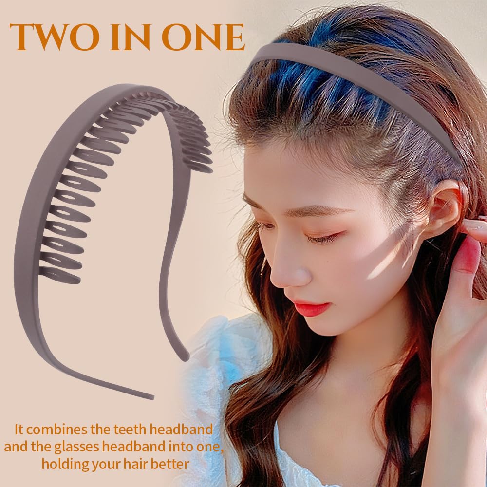 Comfortable Headbands for Women - No Headache Design for Glasses Wearers | Non-Slip Square Sunglasses Bands for Medium Thick Hair