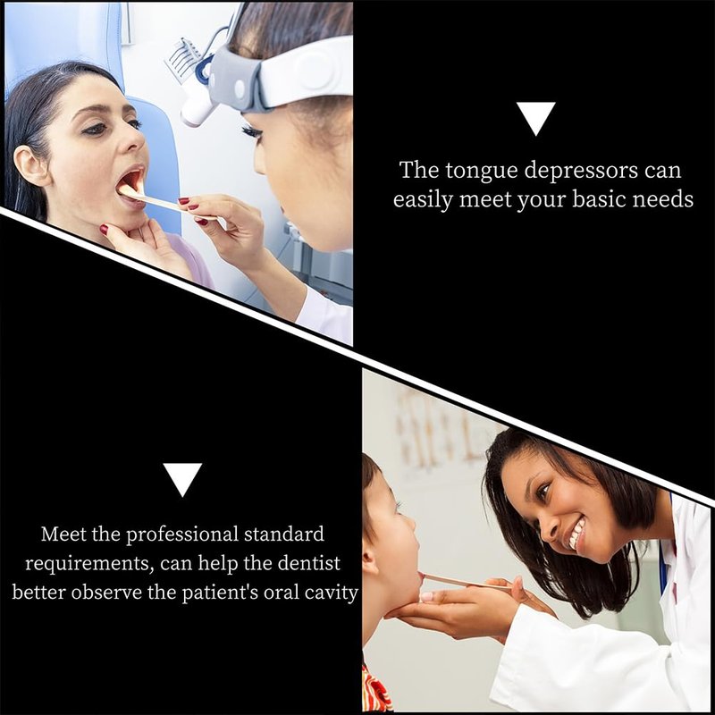 POPETPOP 25 Pack Tongue Depressors, Sturdy Plastic Tongue Scrapers for Oral Cavity Diagnostic, Reusable Flavored Depressors with Smooth Edge for Medical Laboratory Use (Blue)