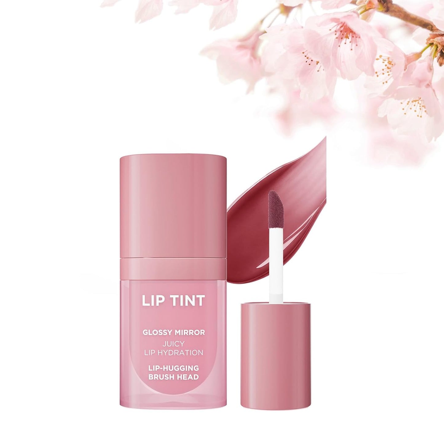 Juicy Glossy Mirror Lip Tint - Long-Lasting Transfer-Resistant Liquid Lipstick | Hydrating Peach Color with High-Shine Finish