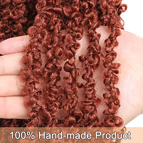 ZRQ 2 Packs 30 Inch Distressed Butterfly Locs Crochet Braids Pre-Looped Ginger Goddess Faux Locs