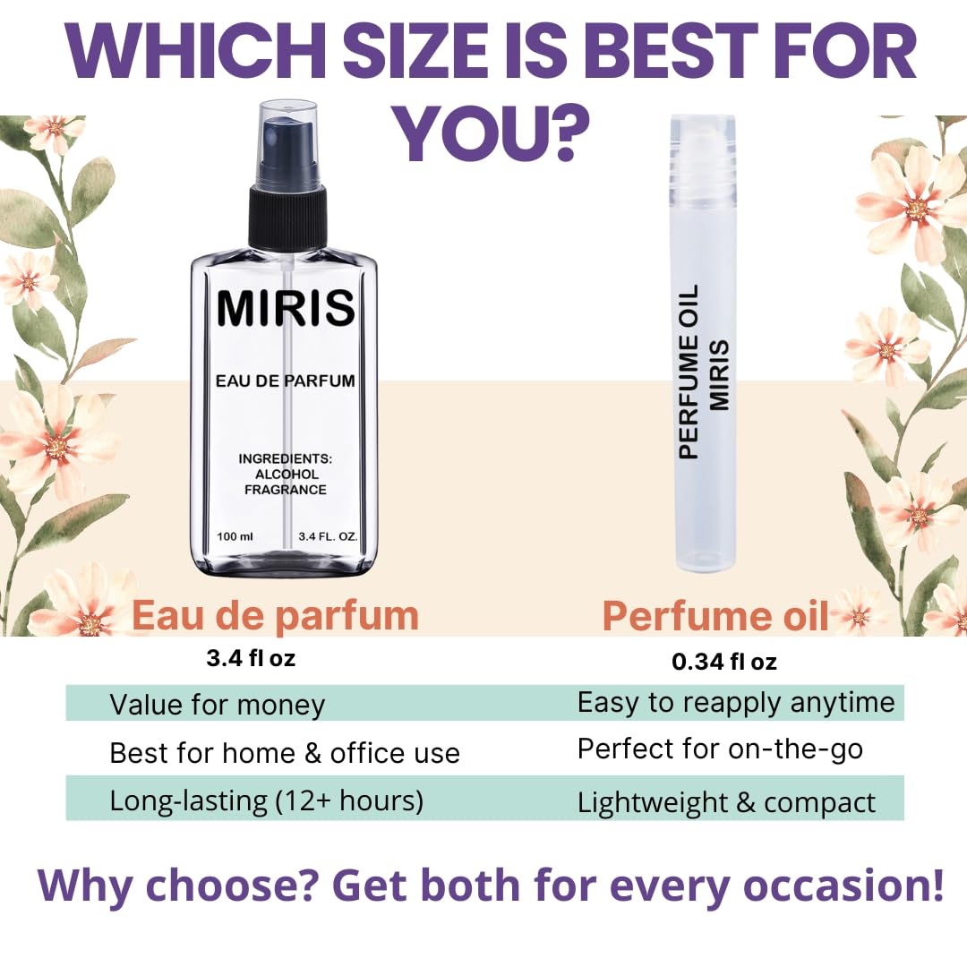 MIRIS No. 649554, Inspired by Vanilla & Dreamy Pink, Long-Lasting Eau de Parfum for Women, Spray 3.4 Fl Oz / 100 ml