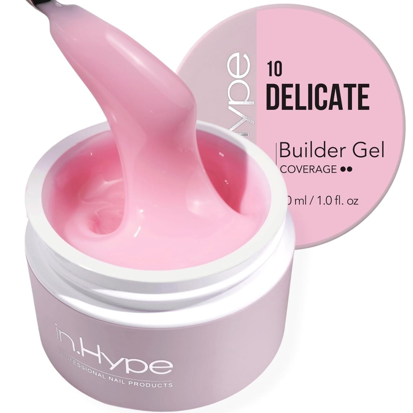 Professional Hard Builder Gel for Nail Extensions - UV/LED Formula | Baby Pink #3