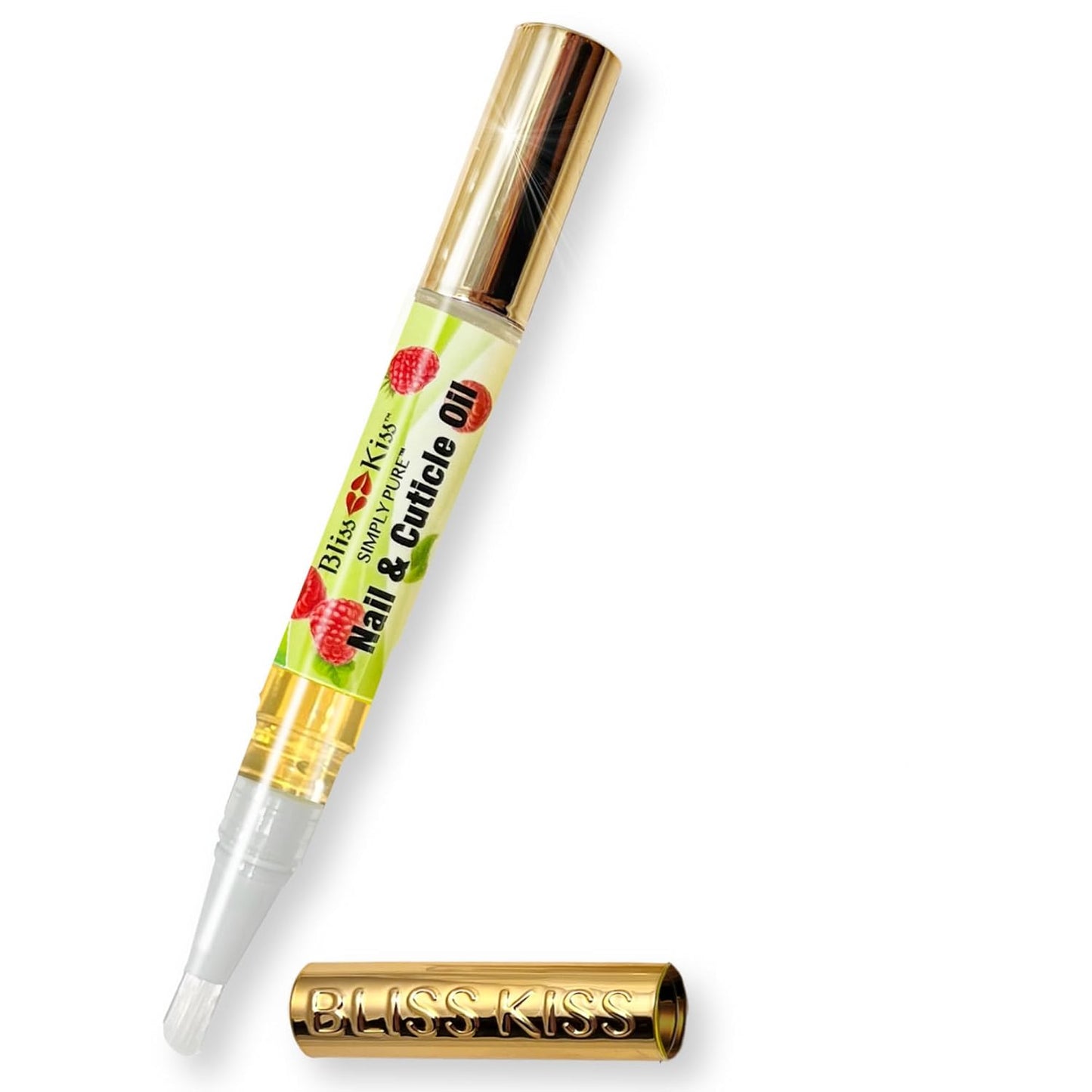Bliss Kiss Nail Oil Cuticle Pen - Lavender Vanilla with Vitamin E & Jojoba | Nail Strengthener for Brittle Nails