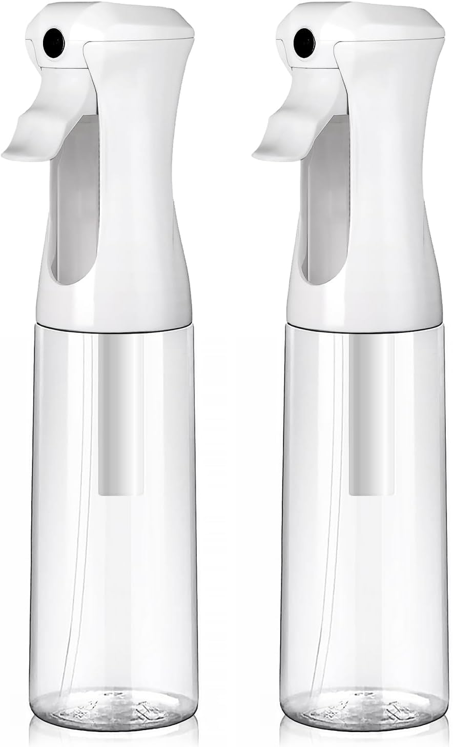 VIGOR PATH Continuous Spray Bottle - Fine Mist Hair & Plant Mister | 300ml / 10.1 oz, Clear