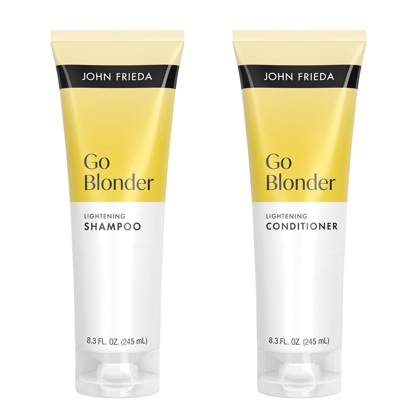 John Frieda Go Blonder Shampoo & Conditioner Set - Gradually Lightens Blonde Hair | 8.3 oz, Pack of 2