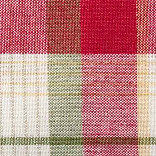 DII Orchard Plaid Table Runner - 14x72 inches, Taupe/Red
