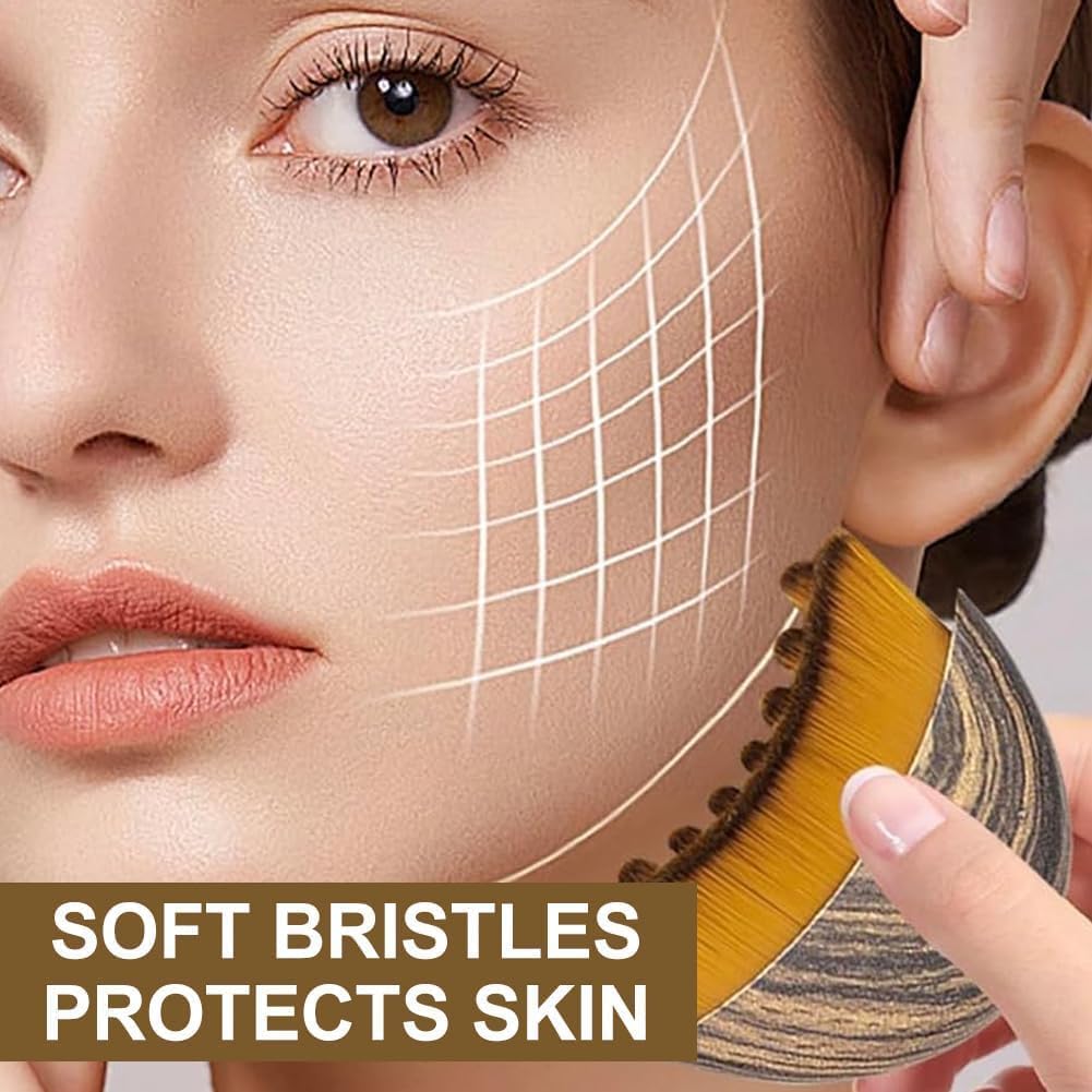 Lymphatic Contour Face Brush Set - Ergonomic Tool for Lymphatic Drainage & Skin Lifting | 2PCS Gua Sha Alternative