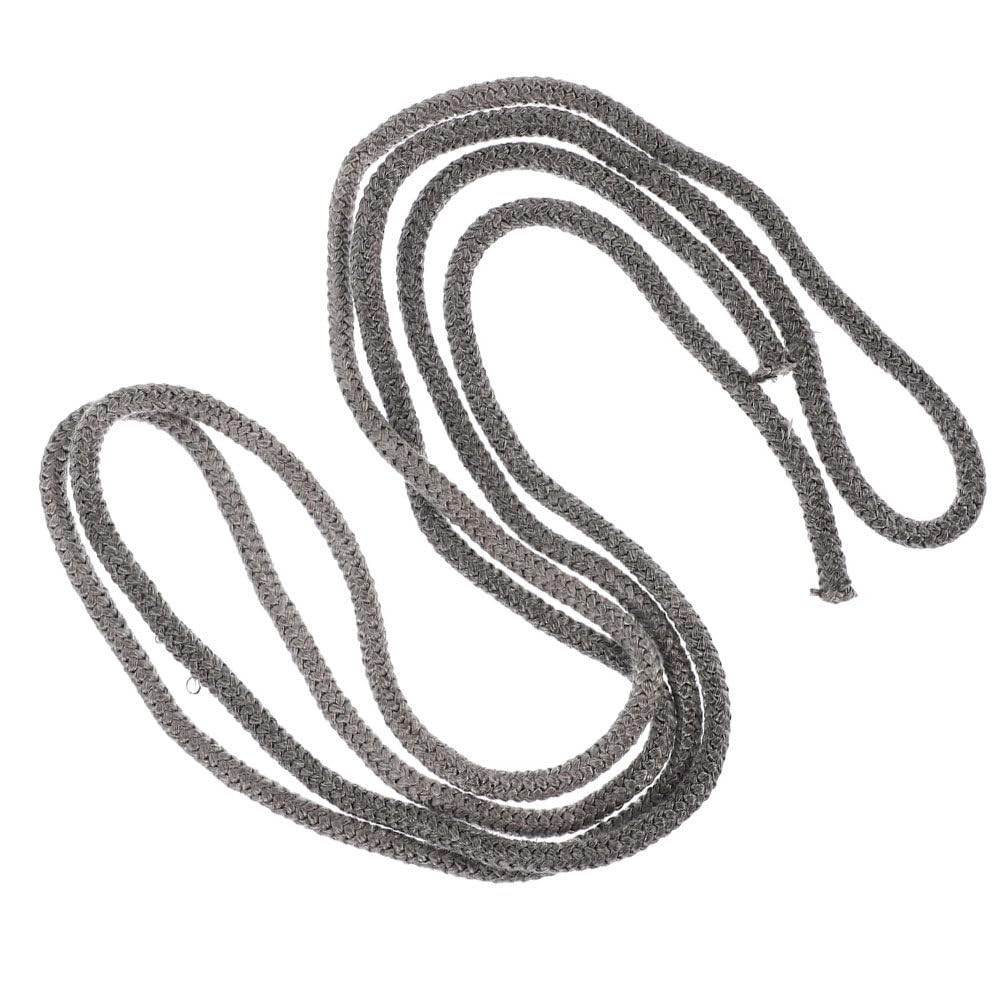 POPETPOP Wood Stove Gasket 98"x0.4" Graphite-Impregnated Fiberglass Rope Seal Kit – High-Temp Door Seal for Woodstoves & Fireplaces, Grey