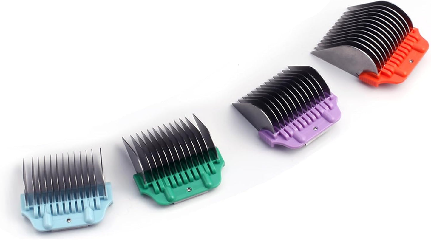 Wide Clipper Blade Set - 12-Piece Stainless Steel Dog Grooming Combs | Snap-On/Off Design for A5 Series 10W/15W/30W