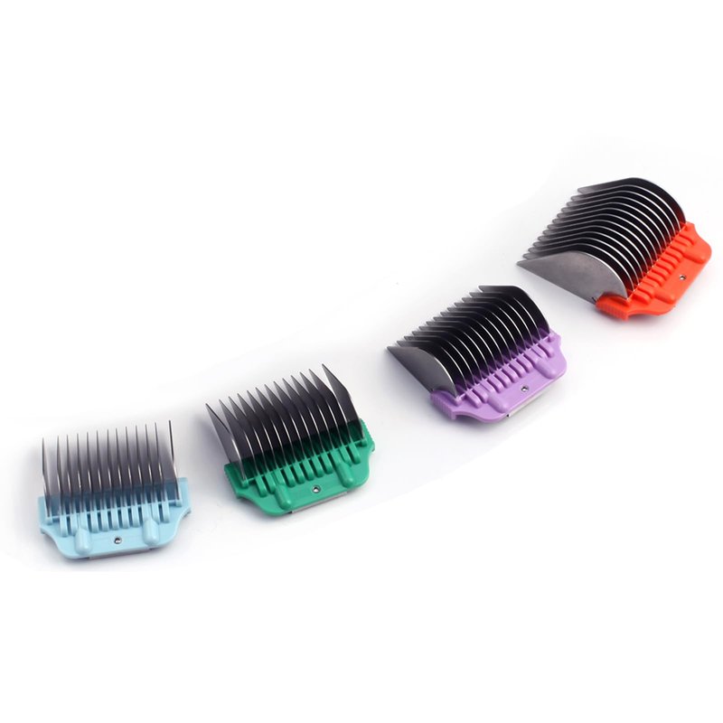 DODAER Dog Animal Stainless Steel Wide Clipper Attachment Guard Comb Set for A5 Series | Snap-On/Off Design Combs,Only Fir for 10W/15W/30W Wide Blade (Large 4-Piece)