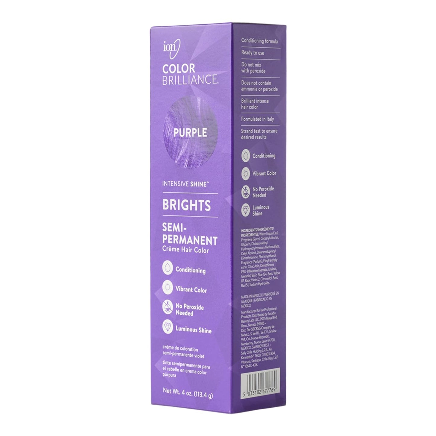 Brights Semi-Permanent Hair Color - Vibrant Purple Shade for Lasting Color