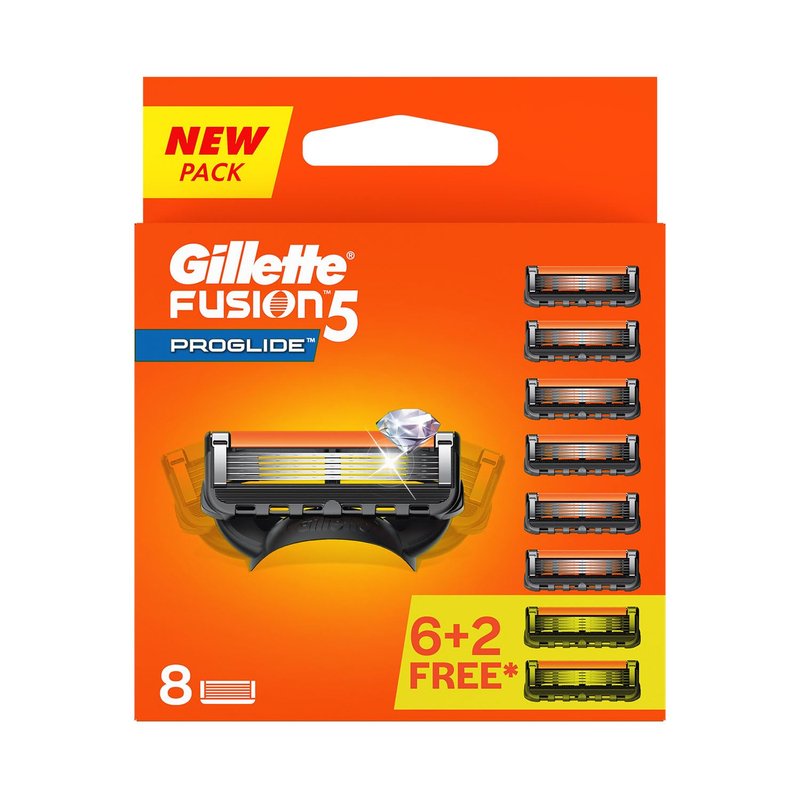 Gillette Fusion5 ProGlide Men's Razor Blades, 8 Blade Refills (Packaging May Vary)